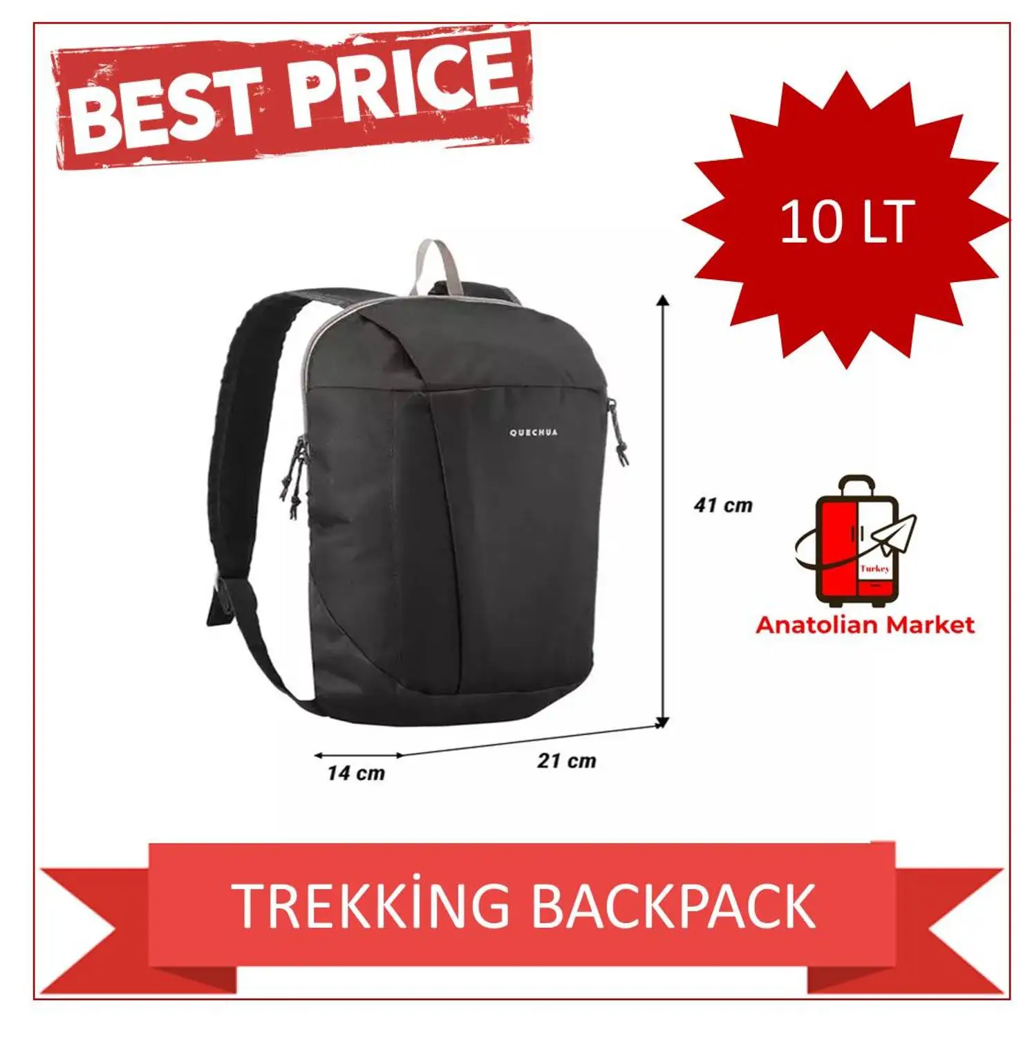 Mochila negra QUECHUA 10 LT| | - AliExpress