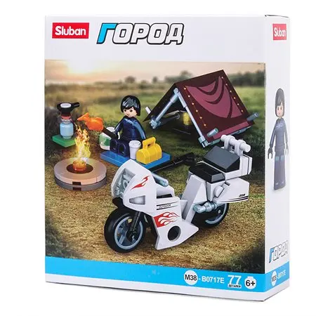 Конструктор SLUBAN Город Мотоцикл M38 B0717E|Нажимные блоки| |