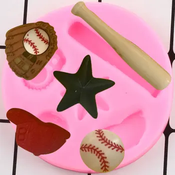 

Sport Series Hat Baseball Silicone Mold Fondant Cake Decorating Tools Star Cupcake Topper Mould Candy Chocolate Gumpaste Molds