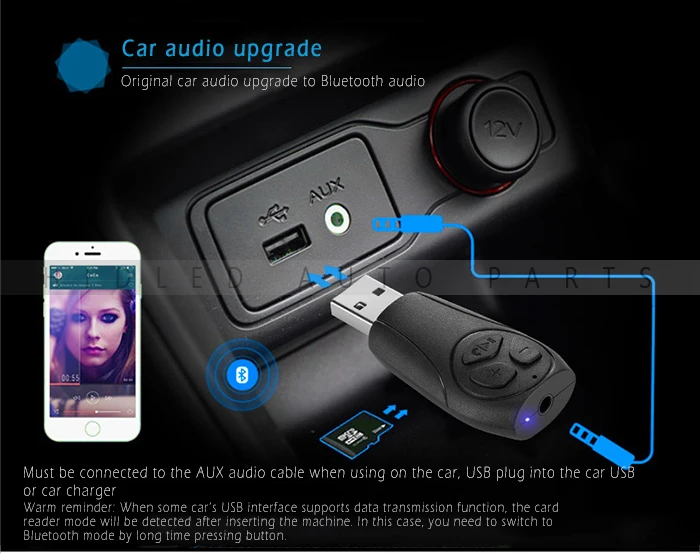 USB Bluetooth U диск aux Bluetooth динамик, гарнитура, радио, беспроводной Bluetooth приемник