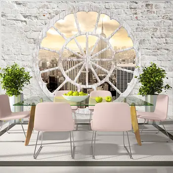

Wall mural-New York: A view through the window-150x105 cm