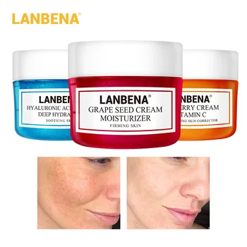 

LANBENA Face Cream Hyaluronic Acid Vitamin C Moisturizing Anti Wrinkle Anti Aging Serum Acne Treatment Whitening Cream Skin Care