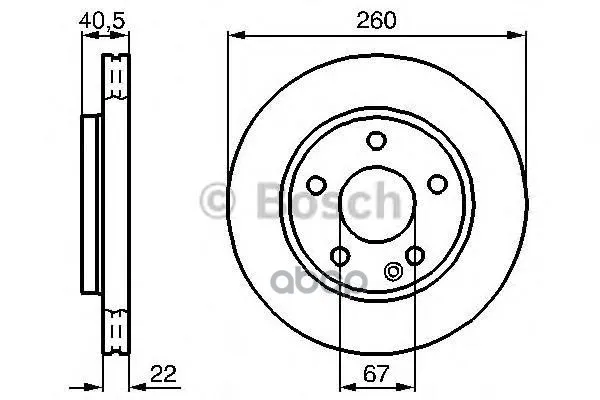 Тормозной Диск 0986478875 Bosch арт. 0986478875