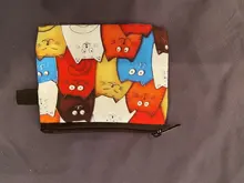 Monedero con estampado de gato para mujer y niña, Mini bolsa billetera para monedas, tarjetero de identificación, bolsillo