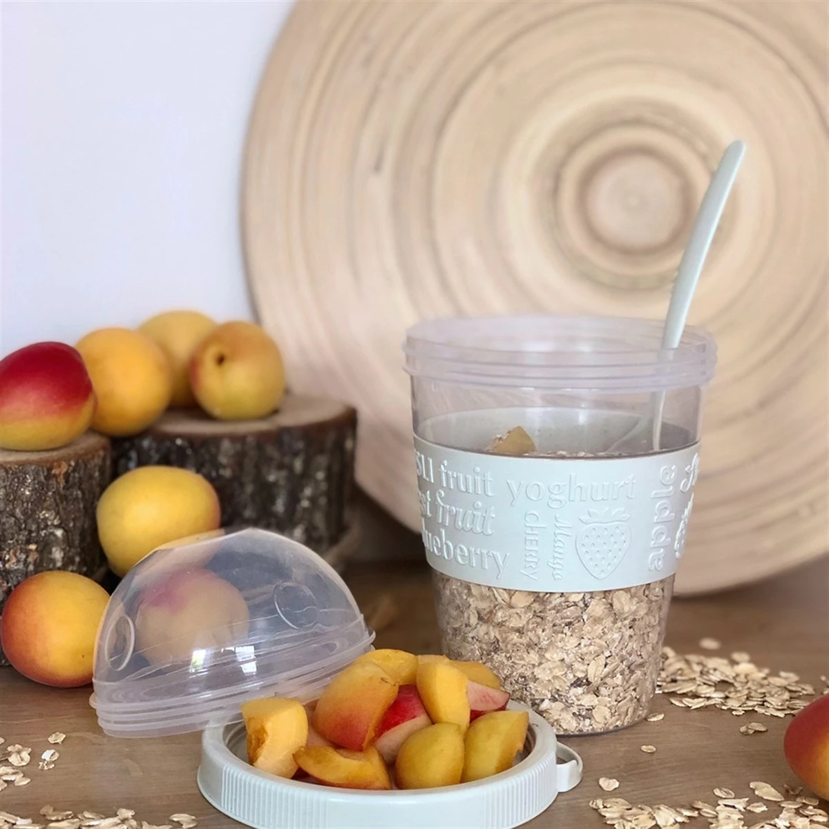 take n go yogurt muesli containers bpa free 600 ml four color red yellow green light grey anti slip grip area with spoon vacuum flasks thermoses aliexpress