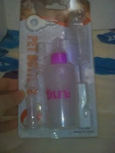 7 unid/set perro botella para gatos Alimentación de Mascotas de agua herramientas cepillo de limpieza de los pezones perforadora gato cachorro gatito Totoro conejo