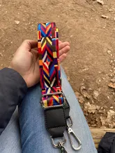 Correa ajustable para bolso, accesorios para bolsos, cinturón de cuero, correa de hombro ancha de arcoíris, correa de repuesto para bolso