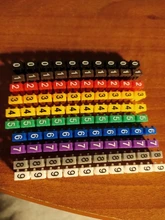 100/150pcs/lot Cable Markers Colourful C-Type Marker Number Tag Label For 2-3mm Wire