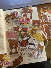 10/50/100 unids/set Kawaii Rilakkuma oso pegatinas con dibujos animados para guitarra DIY juguete bicicleta portátil monopatín equipaje Decoración
