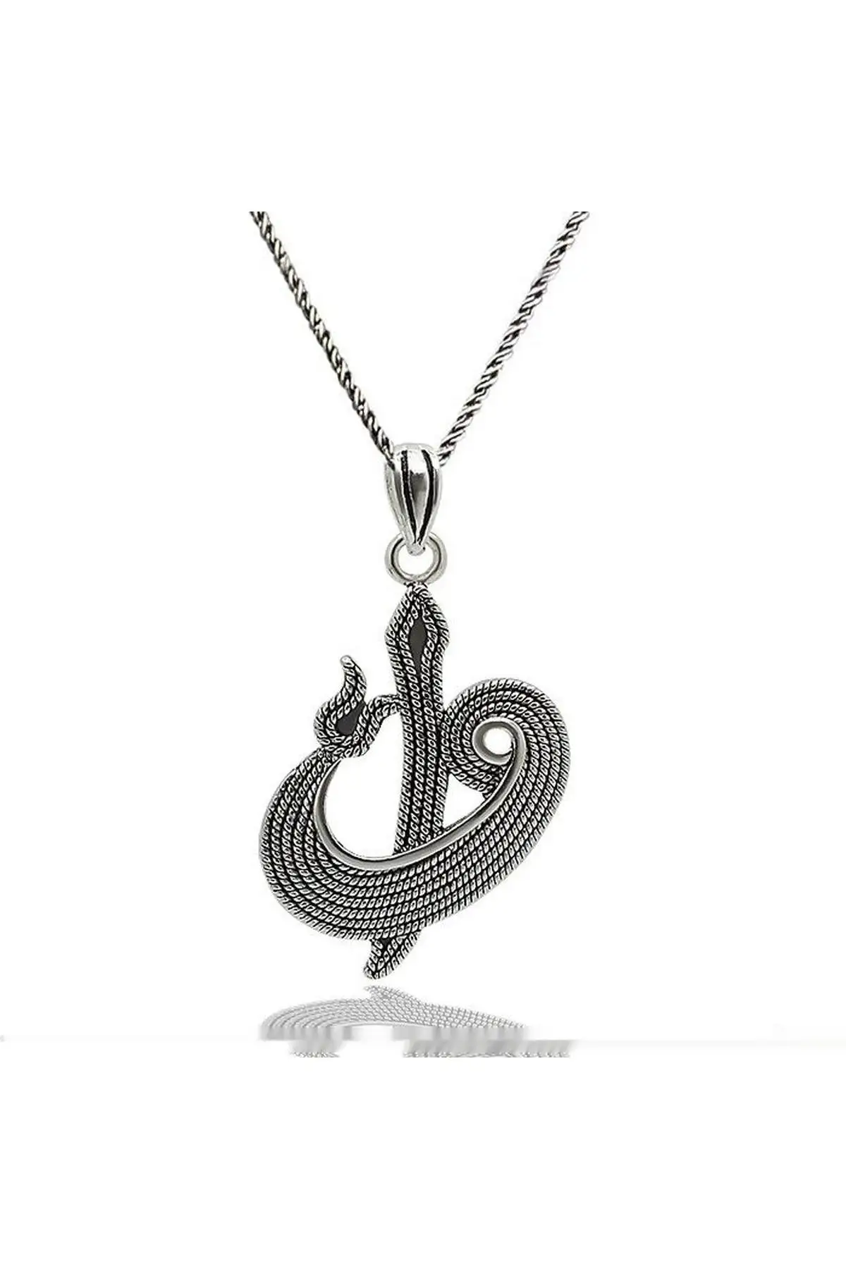 

Silver Aleph Vav Filigree Lady Necklace