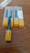 XCAN-Fresa de extremo de carburo con revestimiento azul CNC, fresa de extremo de flauta única, vástago de 4/6mm, 1 unidad