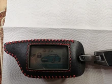 3 botones de cuero coche-estilo de cubierta para Starline B9 B6 A91 A61 Twage dos forma de sistema de alarma para coche llavero