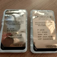 D orella-lentes de contacto de 3 tonos para cosméticos para ojos, 2 uds.