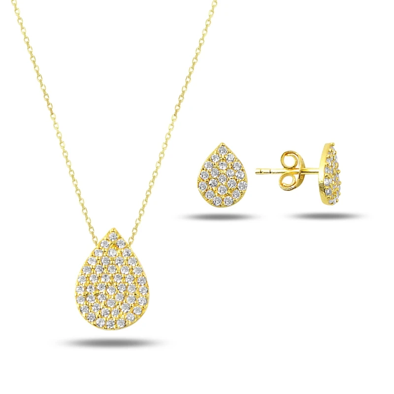 

Silver 925 Sterling Zircon Cubic Zirconia Drop Set
