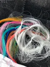 Lunker resplandor luminoso Ultravioleta fluorescente volar hilo de pesca strand línea de cuerda atar diy material ayudar ganchos moscas