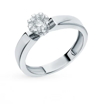 

Gold ring with diamonds sunlight sample 585