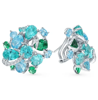 

Silver earrings with cubic zirconia sunlight sample 925