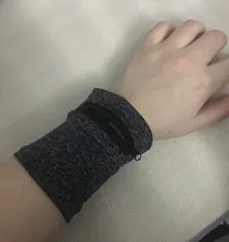 Sweatband Wrist Wallet Protector Storage-Bag Hand-Guards Zipper Running Unisex