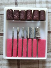 Juego de brocas para uñas, 6 uds., barra de 2,35, banda de lijado de 6,35mm, para máquina de lijado eléctrica profesional, herramientas de manicura y pedicura