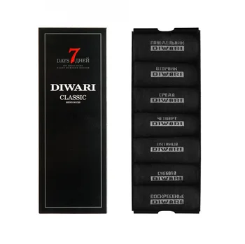 

Set of men's cotton socks "7 Days" (Diwari) Black