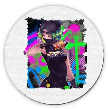 

ROUND GIRL GRAFITERA VIDEO GAME mousepad raton