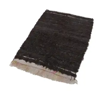 

88x130 Cm Brown Handmade Vintage Tulu Rug-3x4 Ft