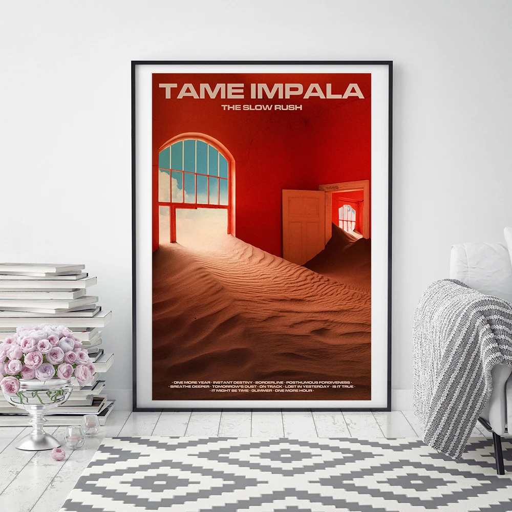 Постер Tame Impala The Slow Rush музыкальная Обложка искусство винтажная красочная Картина