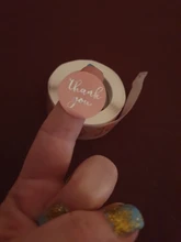Pegatinas de agradecimiento láser para paquete de regalo, etiquetas de sellado rosa y negro, adhesivo redondo de papelería, 500 Uds.