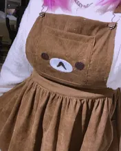 Dress Lolita Braces School-Clothes Suspender-Mori Rilakkuma-Straps Girl Bear Vestido