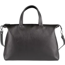 Сумка натуральная кожа Fabula F\W15/5 FK-GRFF мягкая объемная на молнии графитового цвета