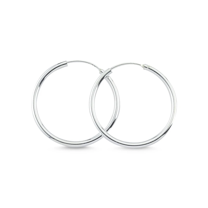 

Silver 925 Sterling 20mm Simple Ring Earrings