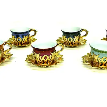 

12 Piece Tea Set Gift Coffee Mug Turkey Coffee Set Coffee Set Arabian Coffee Set Glass Palace Coffee Cup Porcelain Coffee Cup