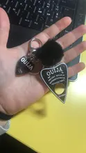 Ouija-Llavero con forma de pompón de resina para mujer, llavero de mano con bola de inflado, artesanía de tablero Punk, 1 unidad