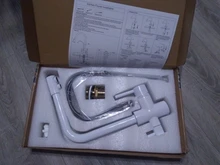 Grifo de latón con rotación de 360 grados para agua filtrada, grifería de cocina con ángulo doble y ángulo derecho, accesorio para fregadero de cocina