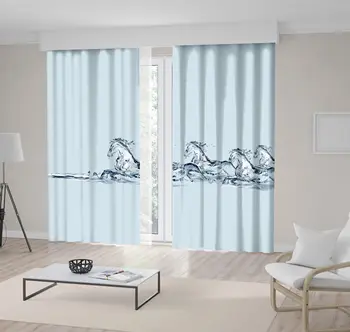 

Curtain Horses Made of Water in Galloping Water Transparent Elegant Magical Animal Waterscape Blue