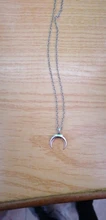 Collar con colgante de Luna y Chapado En Oro para mujer, cadena de clavícula, regalo para Amiga