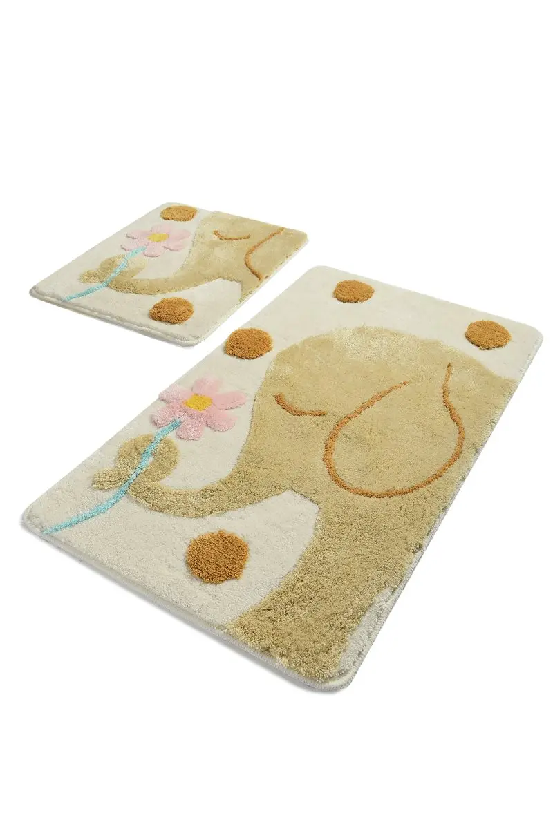 Коврики для ванной нескользящие Противоскользящие коврики противоскользящие Большой Слон кофейный 2'Li набор 60X100 см-50X60 см