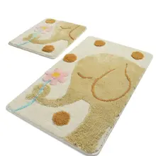 Коврики для ванной нескользящие Противоскользящие коврики противоскользящие Большой Слон кофейный 2'Li набор 60X100 см-50X60 см