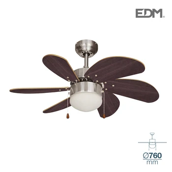 

Ceiling fan model ARAL Wenge/satin nickel finish 50W diameter blades 76 CM reflectorless EDM