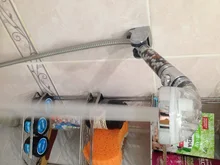 FOHEEL-Cabezal de ducha de mano ajustable, 3 modos, alta presión, ahorro de agua, un botón para detener el agua