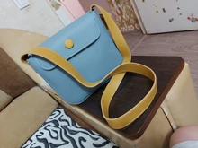 Mujeres hombro bolso de imitación de cuero de las señoras de moda Diagonal bolso ligero jovencita diaria bandolera verde bolsas estilo Simple