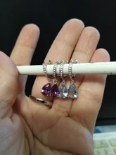 Kuololit-pendientes de piedra preciosa de diasporo para mujer, aretes con Clip, Color plata sólida 925, hechos a mano, joyería fina de boda