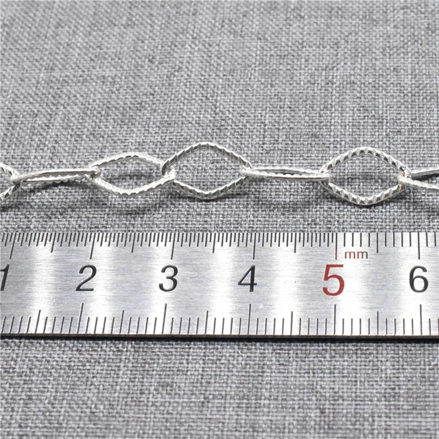 Sterling Silver Curb Chain-unfinished Bulk Chain-double Diamond