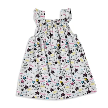 

ebebek HelloBaby Ruffled Shoulder Detailed Texture Baby Girl Dress