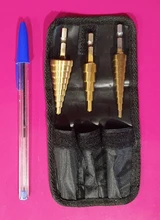 Brocas de Broca escalonada de titanio de acero Hss, 3 uds., 3-12mm, 4-12mm, 4-20mm, herramientas de corte de cono de acero, carpintería, madera, Metal, juego de perforación