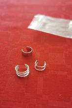 De moda Simple liso puños de oído pendientes de Clip pendientes largos aretes pendientes para las mujeres sin Piercing falso cartílago pendiente regalos