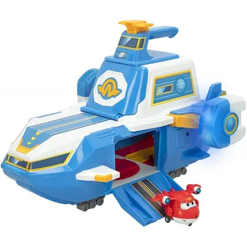 

Super Wings transformable Airport super wings world aircraft carrier with light, sound and figure jet super wings