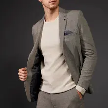 DeFacto, модный роскошный мужской блейзер, брендовый, высокое качество, полосатый узор, приталенный мужской костюм, блейзеры для мужчин, весна-осень-L6870AZ19AU