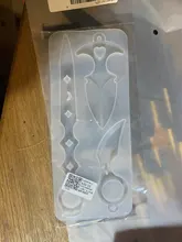 Molde de resina Epoxy para llaveros, accesorio de cristal artesanal, para defensa de los dedos, colgante, llavero, espejo, molde de silicona para Resina