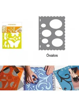 

CUTTING TEMPLATES TRANSPARENT WITH SHAPES FOR SCRAPBOOKING MODEL OVAL